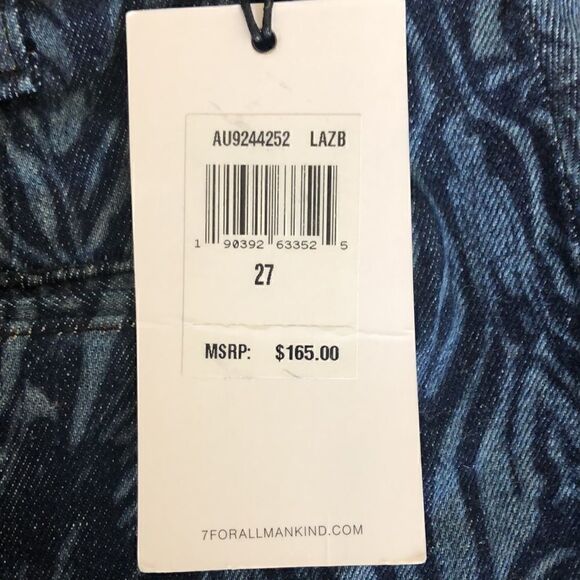 NWT 7 For All Mankind Jean Zebra Print Skirt -27 - Picture 10 of 10